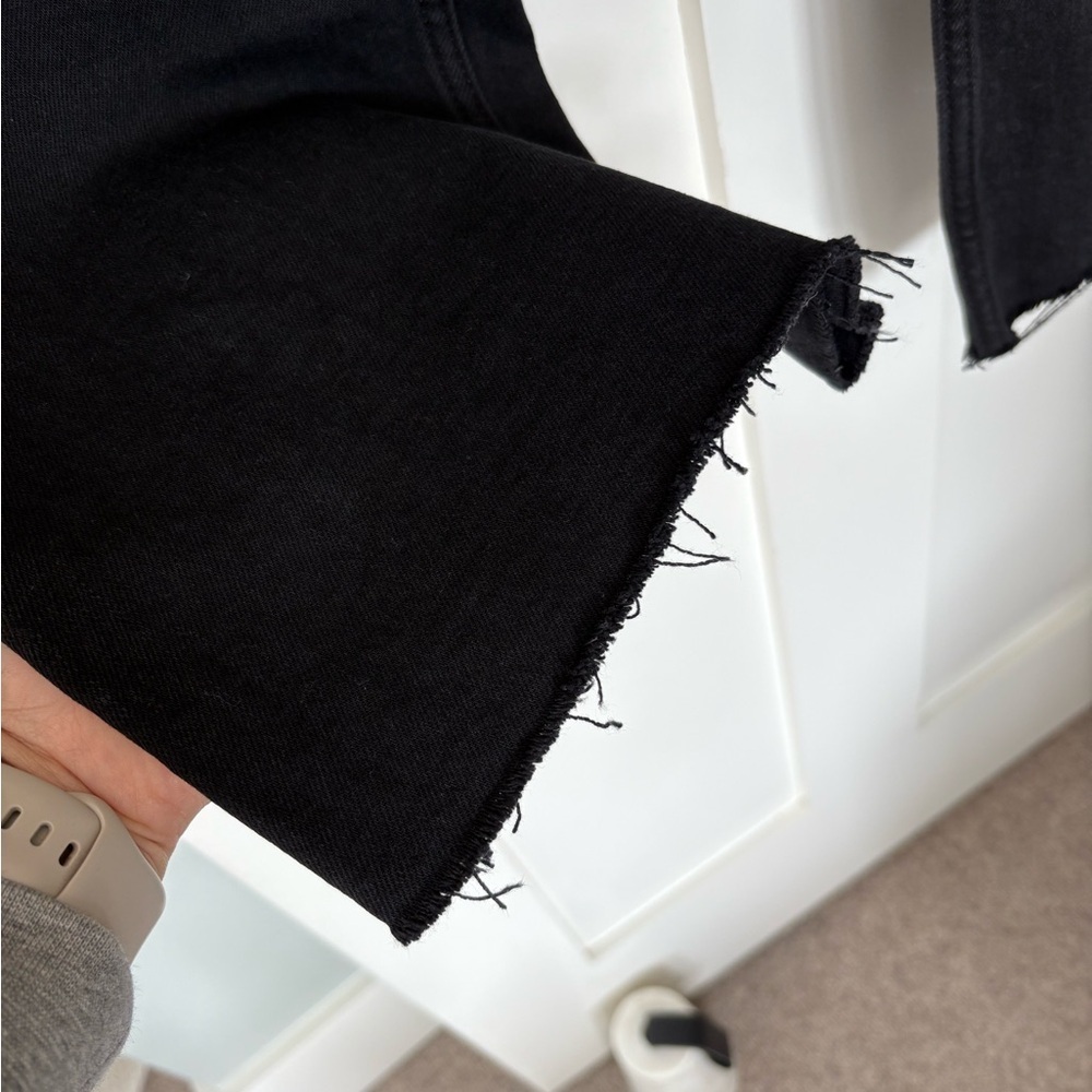 Mango Fiona Flared Mid Rise Jeans Black Sz 8 - Picture 6 of 8